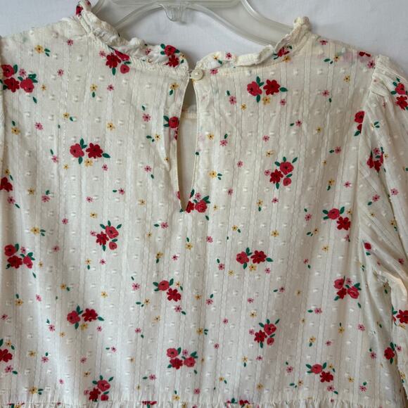 Cat & Jack Girls XL Floral Knee Length Dress Long Sleeve Multicolor Holiday - Picture 4 of 8